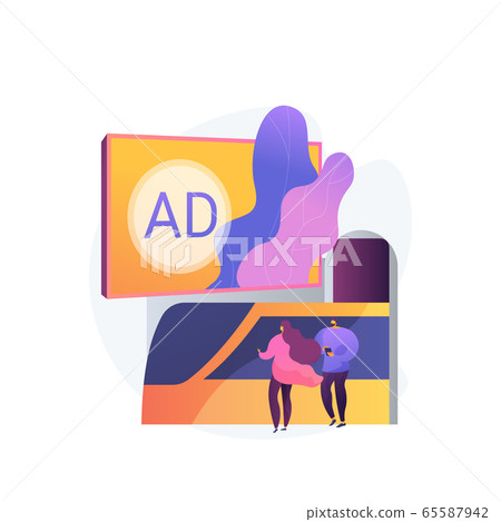 Outdoor advertising design abstract concept vector illustration. 65587942