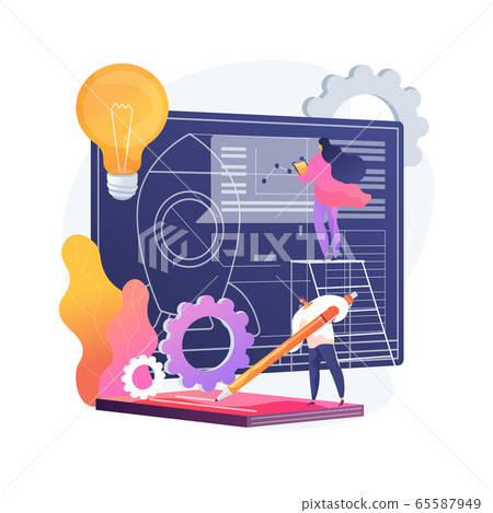Project initiation abstract concept vector illustration. 65587949