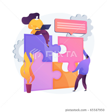 Design structure matrix abstract concept vector illustration. 65587950