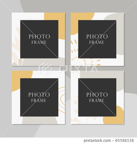 Beautiful vector photo frame on background. Beautiful vector photo frame on background. 65588138