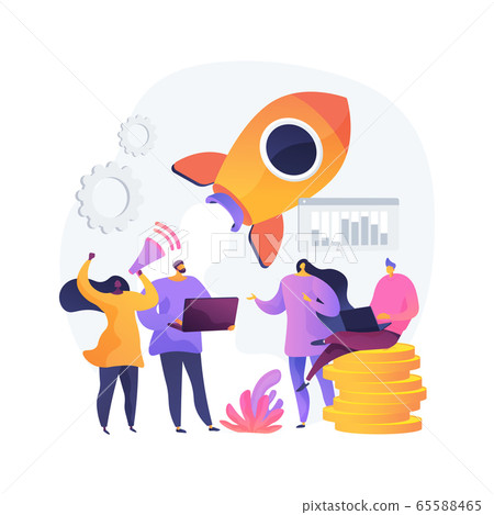 Startup, rocket launch vector concept metaphor. Startup, rocket launch vector concept metaphor. 65588465