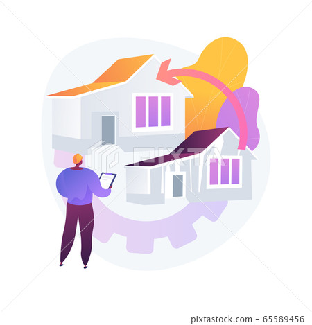 House renovation abstract concept vector illustration. House renovation abstract concept vector illustration. 65589456