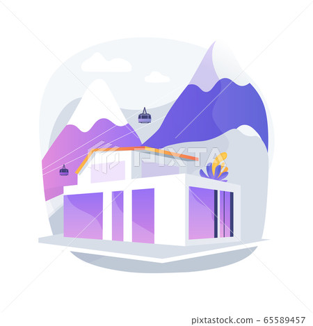 Eco house abstract concept vector illustration. Eco house abstract concept vector illustration. 65589457