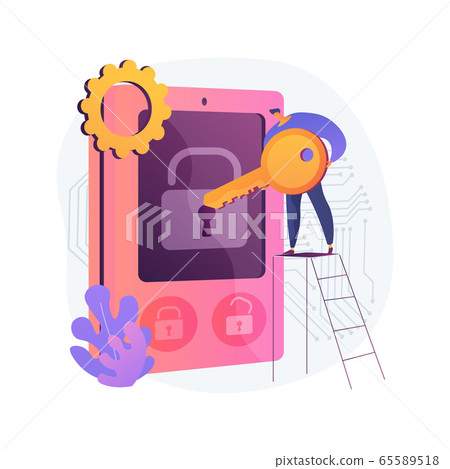 Access control system abstract concept vector illustration. Access control system abstract concept vector illustration. 65589518
