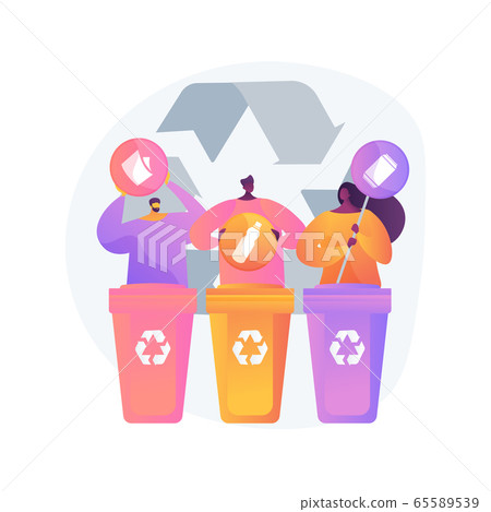 Garbage collection and sorting abstract concept vector illustration. Garbage collection and sorting abstract concept vector illustration. 65589539