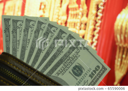 Bag with dollar banks and gold Bag with dollar banks and gold 65590006