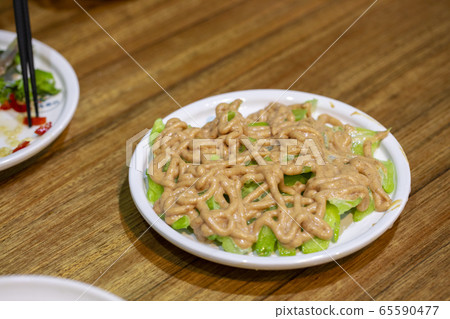 台灣美食，傳統，涼拌苦瓜，台湾料理、冷たいゴーヤ、Taiwanese food, cold 65590477