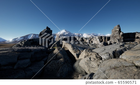 rock and stones in Alps mountains 65590571