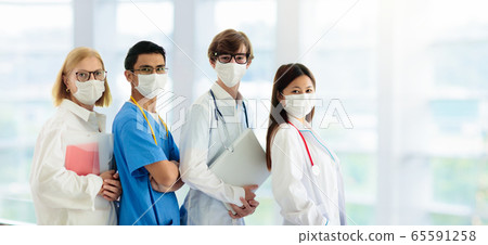 International doctor team. Hospital medical staff. 65591258
