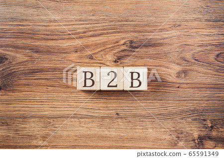 Wooden building blocks with the abbreviation B2B Wooden building blocks with the abbreviation B2B 65591349