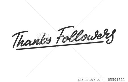 Thanks Followers. Lettering calligraphy for social media Followers 65591511