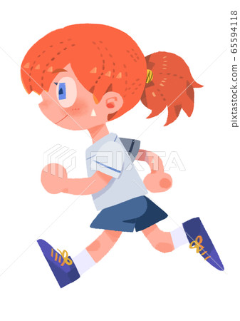Running girl without main line Running girl without main line 65594118