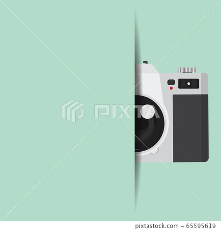 vintage camera background with copy space 65595619