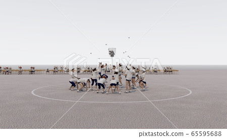 School athletic meet, ball case, audience, no building Illustration 41 School athletic meet, ball case, audience, no building Illustration 41 65595688