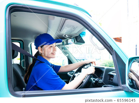Delivery female truck Delivery female truck 65596145