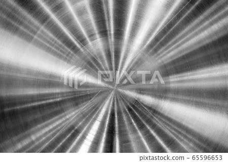Close-up empty stainless steel plate with detail and shiny of reflective background Close-up empty stainless steel plate with detail and shiny of reflective background 65596653