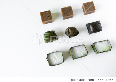 Malaysian food. chocolate jelly, kuih koci, and Malaysian food. chocolate jelly, kuih koci, and 65597867