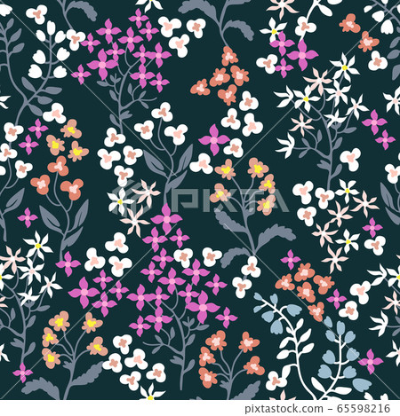 Seamless print with wild flowers. 65598216