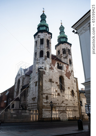 View to Church of Saint Andrew, baroque church in Krakow, Poland View to Church of Saint Andrew, baroque church in Krakow, Poland 65599425