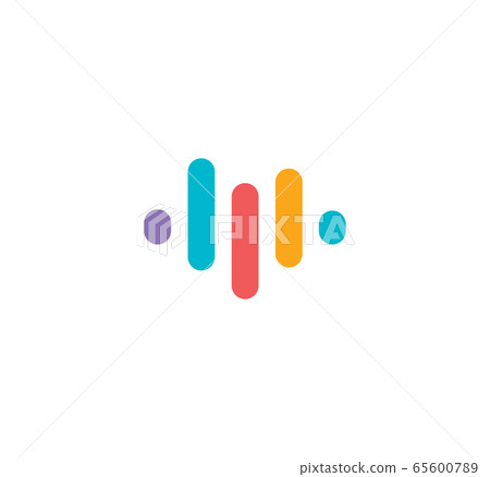 Voice recognition app logo. Audio equalizer... - Stock Illustration ...