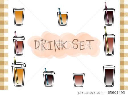 Hand drawn coffee cafe icon set 65601493