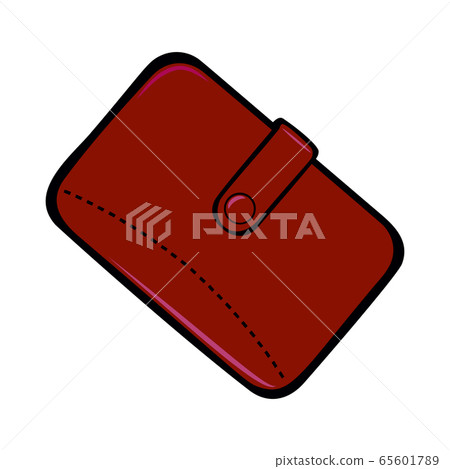 Men's brown wallet with a button closure. Men's 65601789