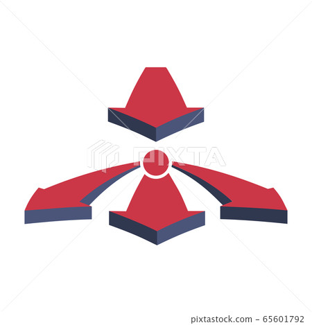 Curved arrows design or infographic element, Curved arrows design or infographic element, 65601792