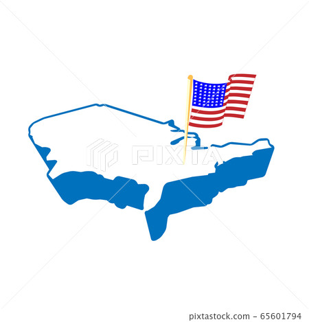 Creative abstract USA map and flag, vector Creative abstract USA map and flag, vector 65601794