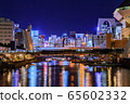 港町河廣場的夜景 65602332