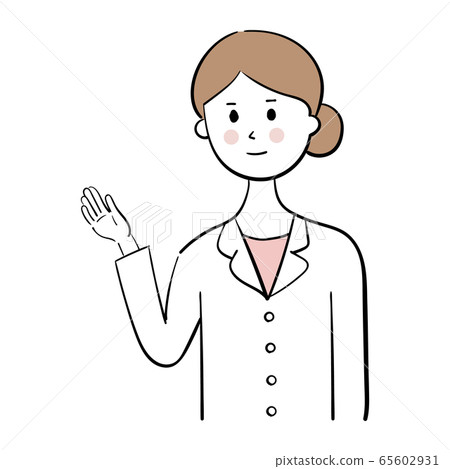 Woman in white coat Woman in white coat 65602931