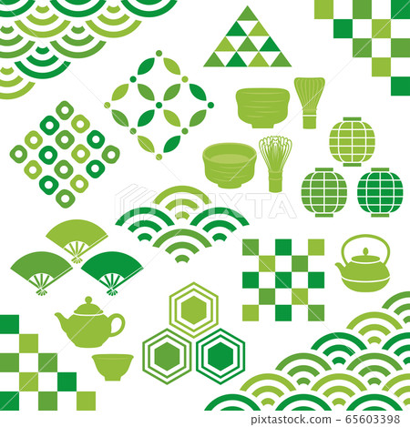 Matcha Japanese style advertisement illustration 65603398