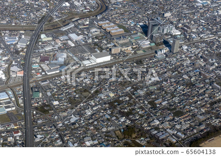 Aerial view near Kusanagi station in Shizuoka city Aerial view near Kusanagi station in Shizuoka city 65604138