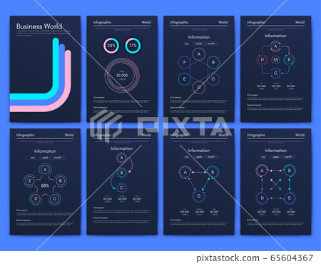 Modern infographic vector elements for business Modern infographic vector elements for business 65604367