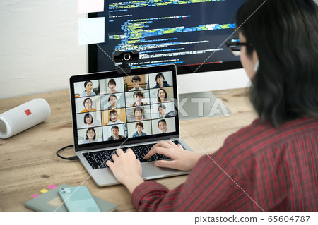 Online meeting remote work image Online meeting remote work image 65604787