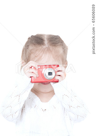 closeup portrait of a little smiling three year 65606089