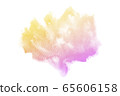 Abstract pink and yellow watercolor textuer on white background. 65606158