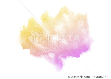 Abstract pink and yellow watercolor textuer on white background. Abstract pink and yellow watercolor textuer on white background. 65606158
