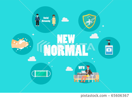New normal lifestyle icons concept New normal lifestyle icons concept 65606367