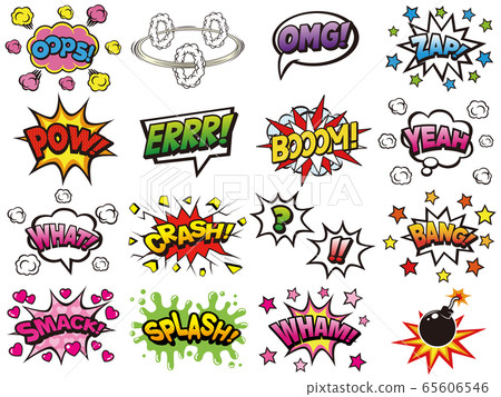 美式漫畫風格演講氣泡素材 65606546