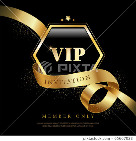 Luxury VIP gold label invitation 65607028
