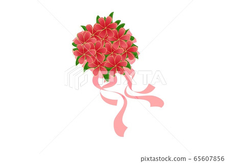 Bouquet of Red Roses isolated on white background - illustration design 65607856