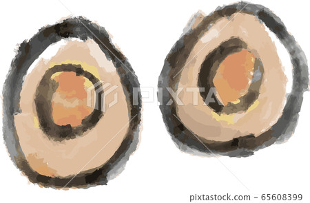 Ajidama bleeding watercolor style Ajidama bleeding watercolor style 65608399