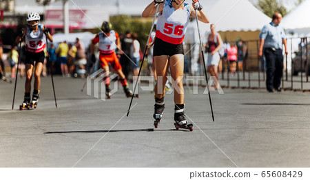 girl skier athlete 65608429