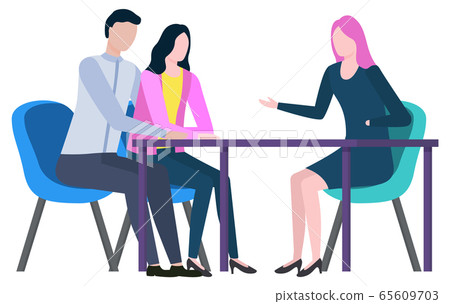 Brokers Collaboration, Worker at Table, Discussing Brokers Collaboration, Worker at Table, Discussing 65609703