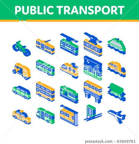 Public Transport Vector Isometric Set Public Transport Vector Isometric Set 65609761