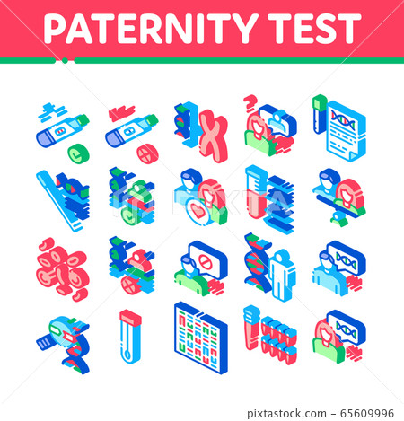 Paternity Test Dna Isometric Icons Set Vector Paternity Test Dna Isometric Icons Set Vector 65609996