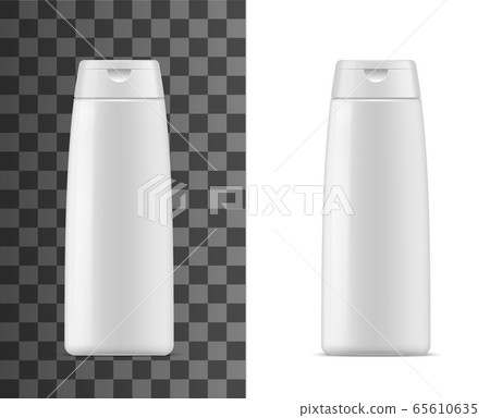 Shampoo bottle mockup, isolated vector container 65610635