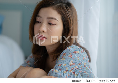 Woman, stressful, down mood 65610726