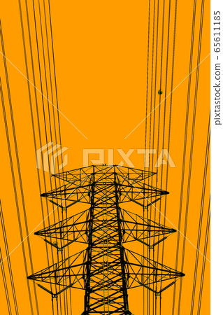 silhouette high voltage power tower 65611185