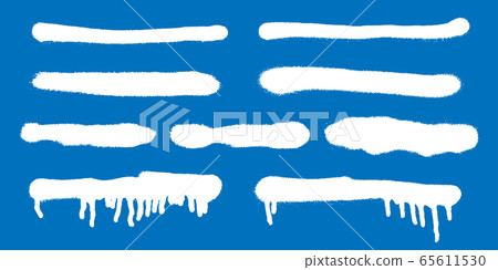 Graffiti spray banner set. Vector illustration highly detailed template for backgrounds or design. 65611530